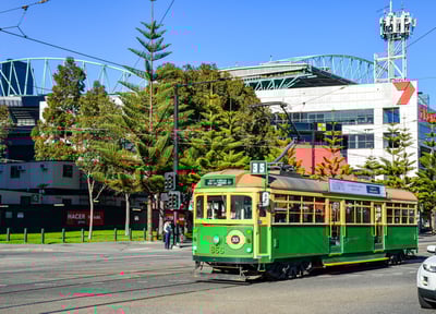 City Circle tram in Docklands, Melbourne