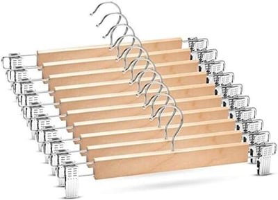Durable wooden hanger for heavy garments