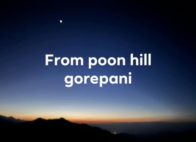 Sunrise over poon hill gorepani