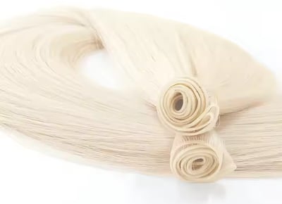 a bunch of hair extensions with a white background