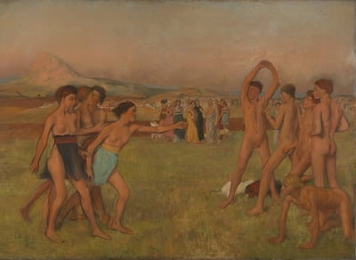 Young Spartans Exercising by Edgar Degas, 1960