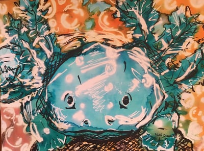 "Recuerda la alegría sencilla de existir". Una obra colorida y simbólica que celebra lo esencial.