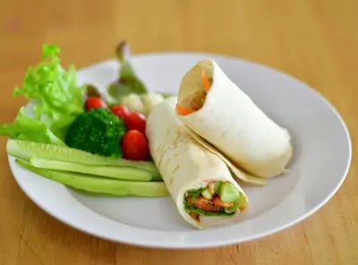 veggie-wraps-on-white-plate