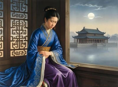 Linh Từ Quốc Mẫu nhìn về hoàng cung đầy lo lắng