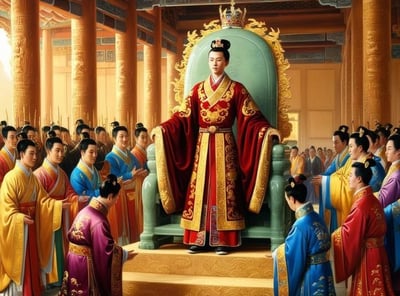 Lý Phật Mã lên ngôi Hoàng đế Lý Thánh Tông trong lễ đăng quang