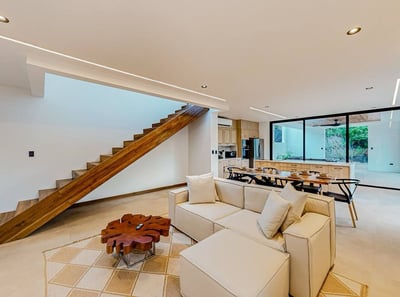 a living room with a couch and a table in Costa Rica