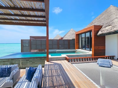 Four Seasons Kuda Huraa overwater villa terrace