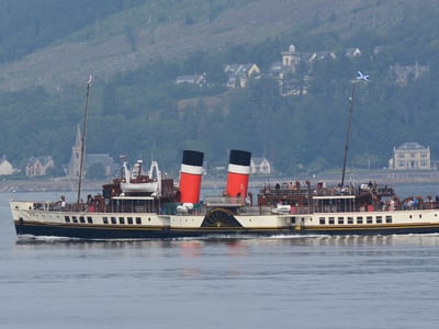 The Waverley Paddle Steamer from the window at Gourock Let
