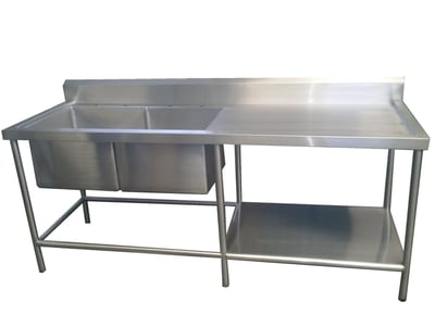 Mesa Larga doble fregadero
