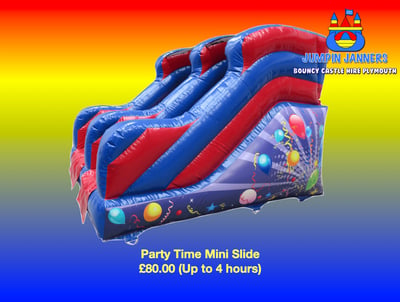 party-time-inflatable-mini-slide-jumpin-janners-bouncy-castle-hire-plymouth