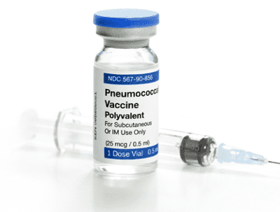 pneumococcal vaccine with syringe