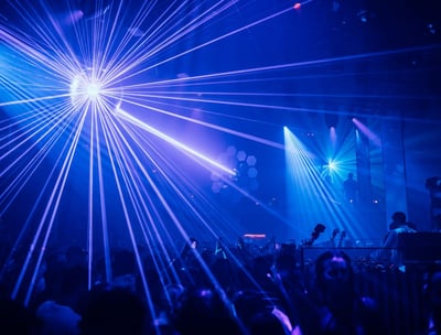 Paradox Lasers laser light show and laser hire in Ibiza, Spain for Transmoderna at Pacha