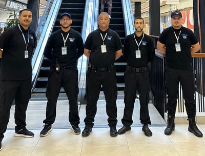 Agents de sécurité de Celya Inter Pro en poste chez Alpha55 au Mall Casablanca