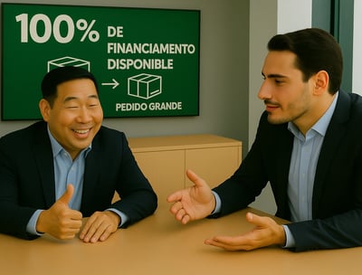 two men sitting at a table with a sign that says 100 % of the price