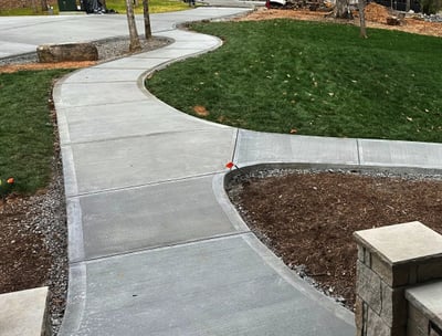 concrete front entrance walkway sidewalk concrete