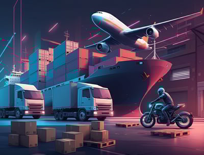 bursting with logistics modes such as air sea and road
