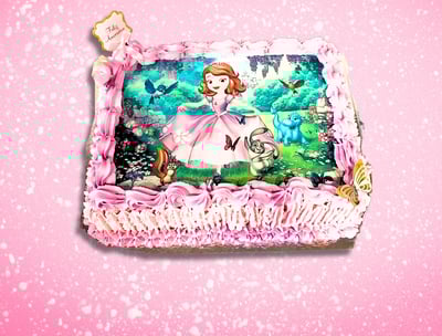 pacote de festa bolos de sonho a cake with a princess in the middle of it