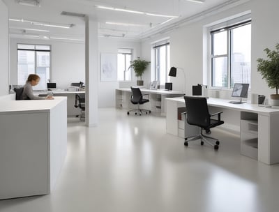 Clean modern office space