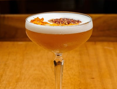 a glass of cocktail