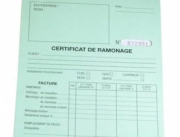 délivrance du certificat de ramonage à chaque intervention