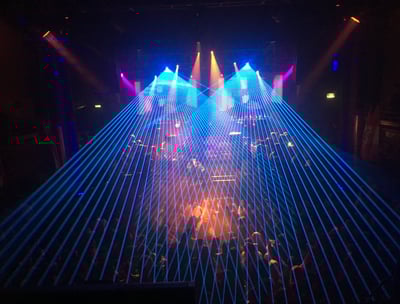 Paradox Lasers laser light show and laser hire in London, UK at Clapham Grand