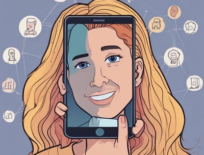 A person wearing a colorful face mask and a red and blue jacket is standing in front of a glass door. They have one hand raised, pressing against a sticker that reads 'Lloyd’s of London' and mentions environmental and social issues. Two police officers in uniform and masks are positioned nearby.