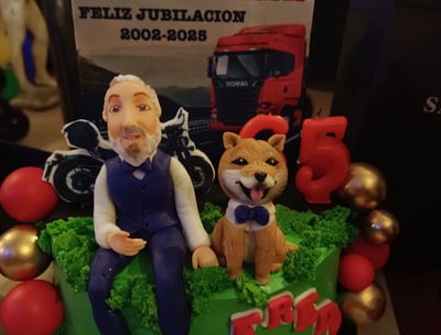 Tarta personalizada para una jubilación