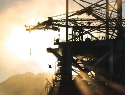 Photo d'une installation pétrolière
