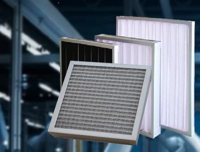 Pleated construction for larger dust holding capacity or heavy duty knitted metal mesh filters.