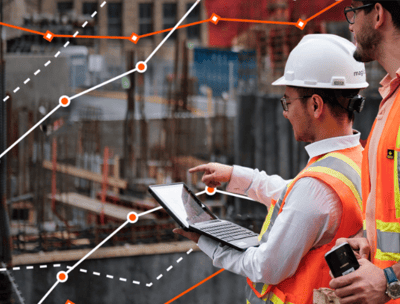 An architect checking the construction site