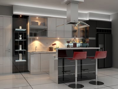 kitchen set aluminium design