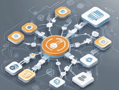 a man riding a skateboard down a street next to tall buildings