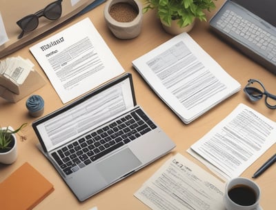 A professional consultation setting with a medical professional sitting at a desk facing a client. The room has a modern aesthetic with white walls decorated with framed certificates. The desk is organized with office supplies, a laptop, and a fruit bowl in the center.