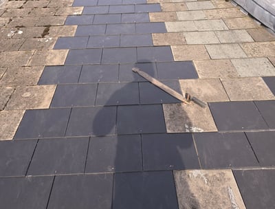 Slated being repaird. roof repairs