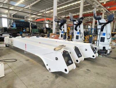 Customer order: New SQS250A-4 truck mounted cranes with hydraulic telescopic booms.