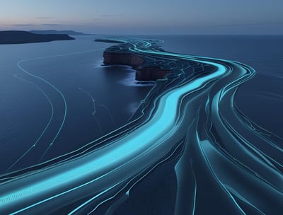 a long exposure of a long exposure of a road