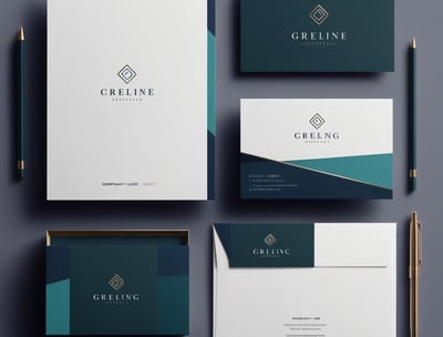 Tarjetas, sobres y carpetas con diseño corporativo alineado con la identidad visual