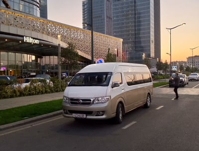 White miniven, Tashkent Uzbekistan