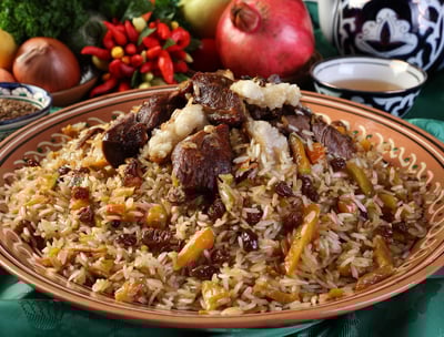 Uzbek Plov At The Table