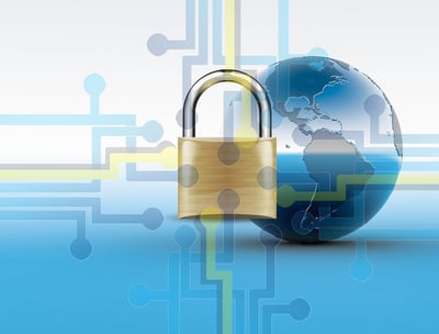 a globe globe with a lock and a padlock with a lock on it