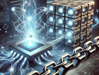 a computer generated image of a blockchaik with a chain link link