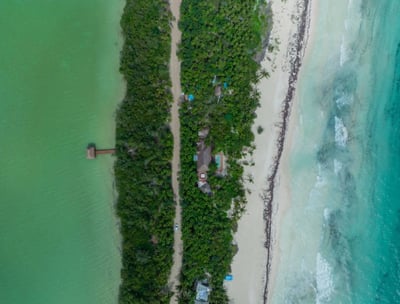 Route de Sian Ka'an vue de haut