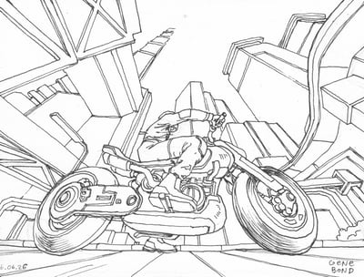 Cyberpunk and motorcycle gene bond