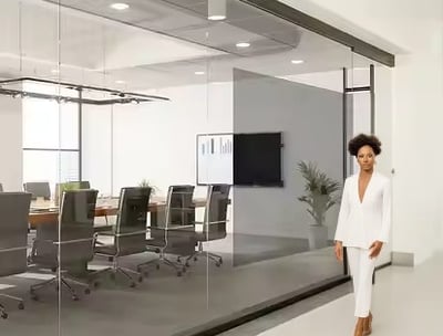 Nano cloak film. It is an LED cloaking technology for glass
