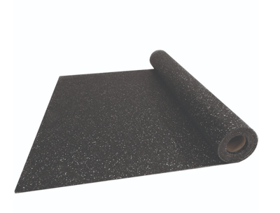 Acoustic underlayment installed beneath flooring for improved soundproofing.