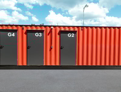 Container with side doors