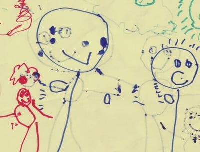 Foto de desenho infantil para avialiação psicológica ou diagnóstico, especialidade de Laura Maria.