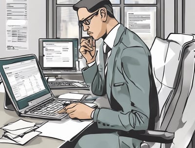 man in black shirt sitting on chair in front of computer monitor