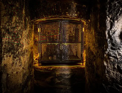 underground whisky vault locked 
