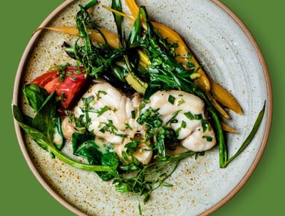 Semaglutide Recipe: Steamed White Fish with Sautéed Veggies and Herb Drizzle